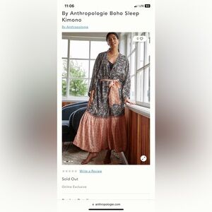 Anthropologie kimono boho wrap robe size xs small